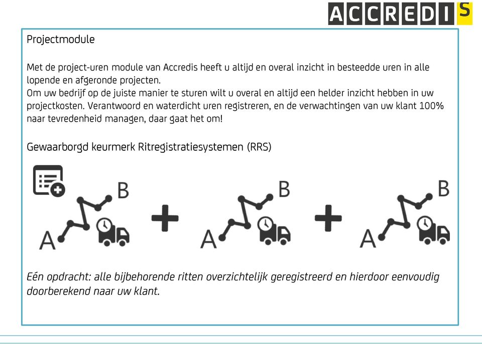 Verantwoord en waterdicht uren registreren, en de verwachtingen van uw klant 100% naar tevredenheid managen, daar gaat het om!