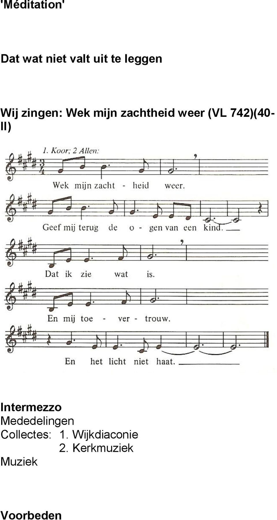 742)(40- II) Intermezzo Mededelingen