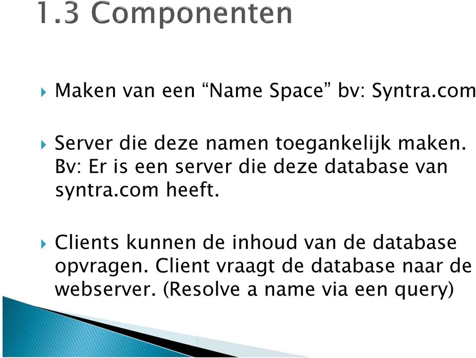Bv: Er is een server die deze database van syntra.com heeft.