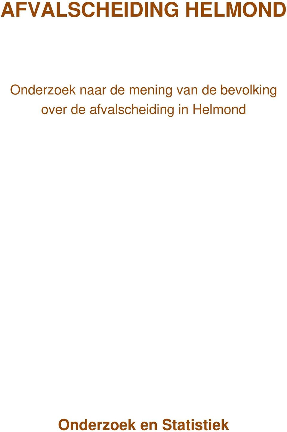 de bevolking over de