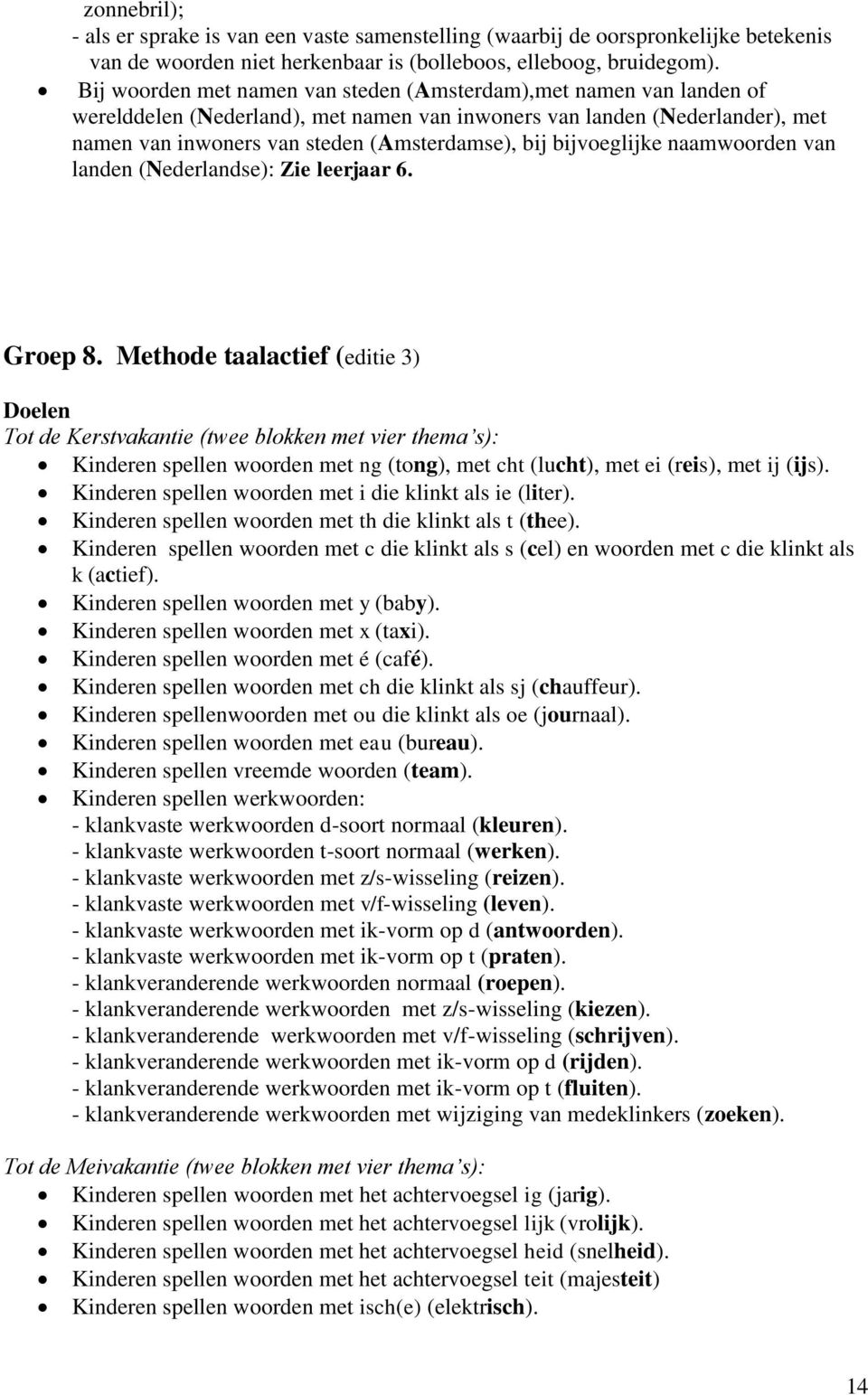 bijvoeglijke naamwoorden van landen (Nederlandse): Zie leerjaar 6. Groep 8.