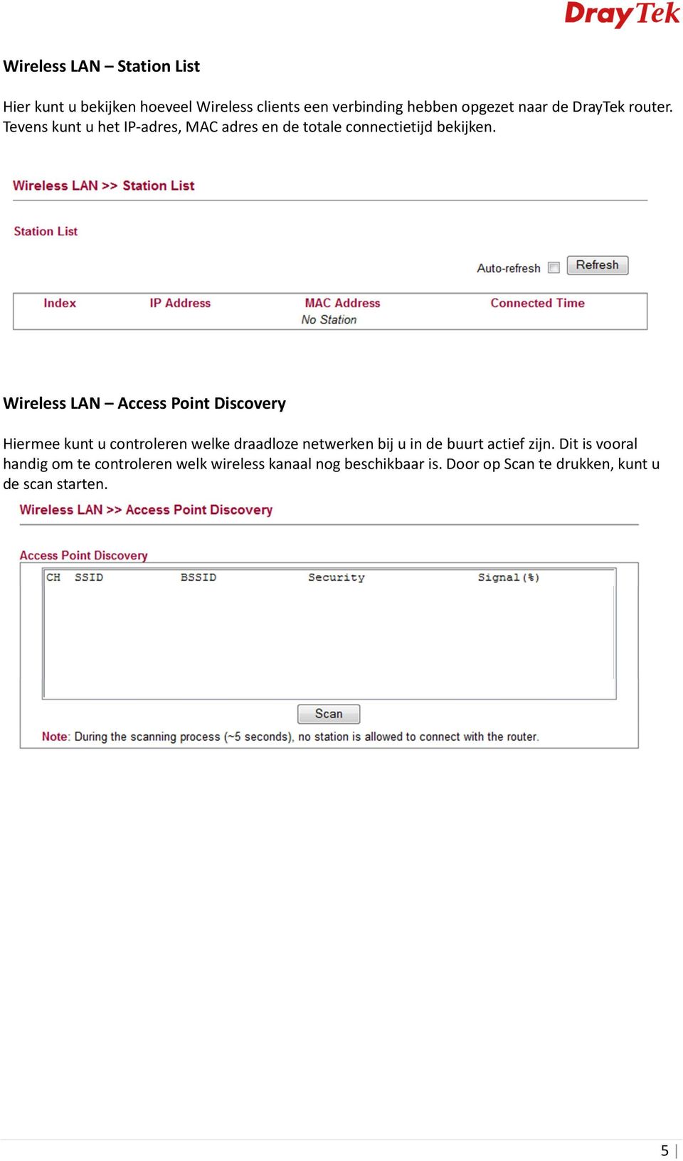 Wireless LAN Access Point Discovery Hiermee kunt u controleren welke draadloze netwerken bij u in de buurt