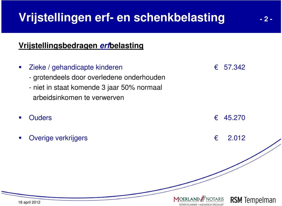 342 - grotendeels door overledene onderhouden - niet in staat