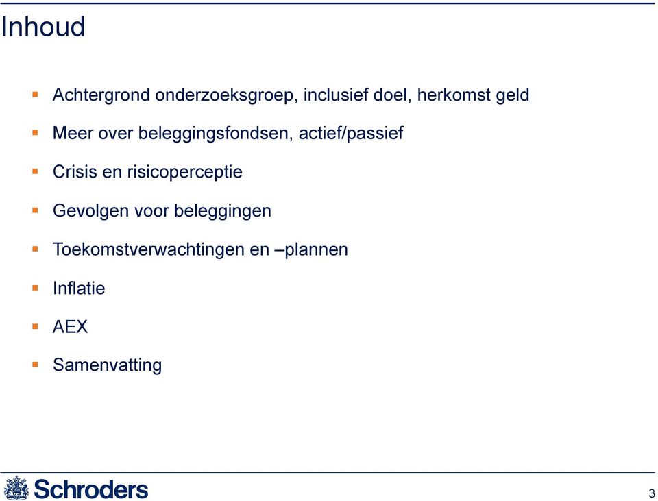 " Crisis en risicoperceptie " Gevolgen voor beleggingen "