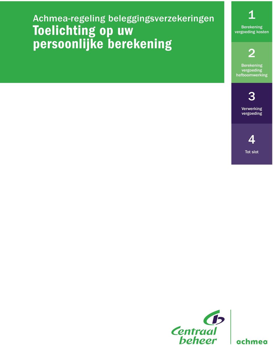 Berekening vergoeding kosten 2 Berekening