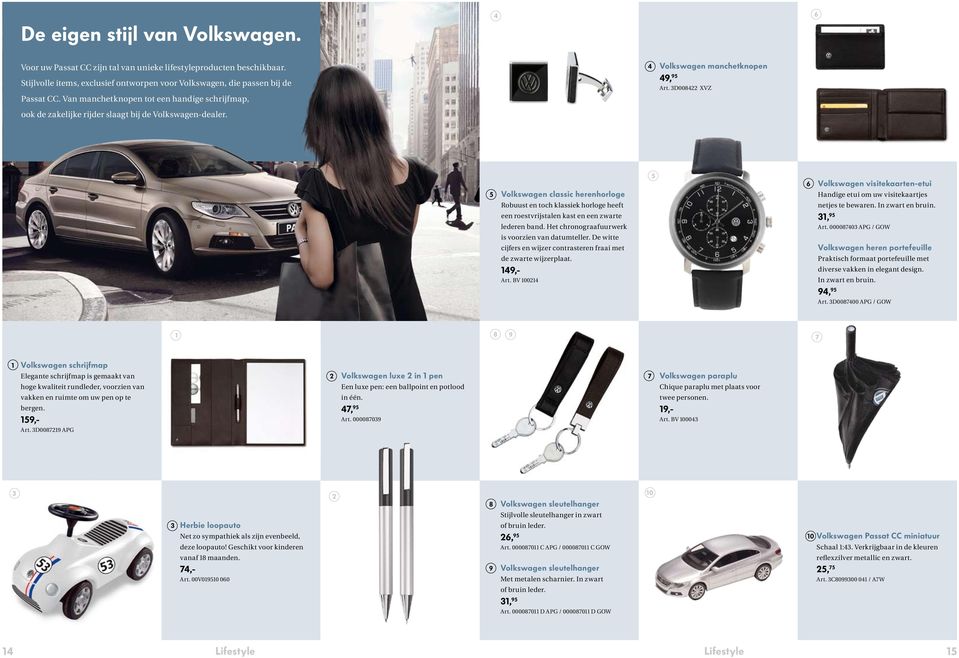 Volkswagen classic herenhorloge Robuust en toch klassiek horloge heeft een roestvrijstalen kast en een zwarte lederen band. Het chronograafuurwerk is voorzien van datumteller.