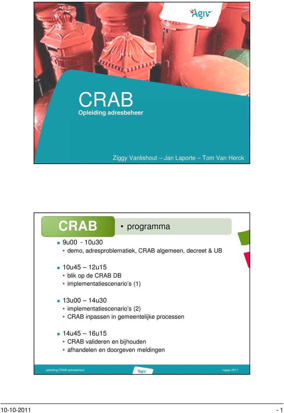implementatiescenario s (1) programma 13u00 14u30 implementatiescenario s (2) CRAB inpassen