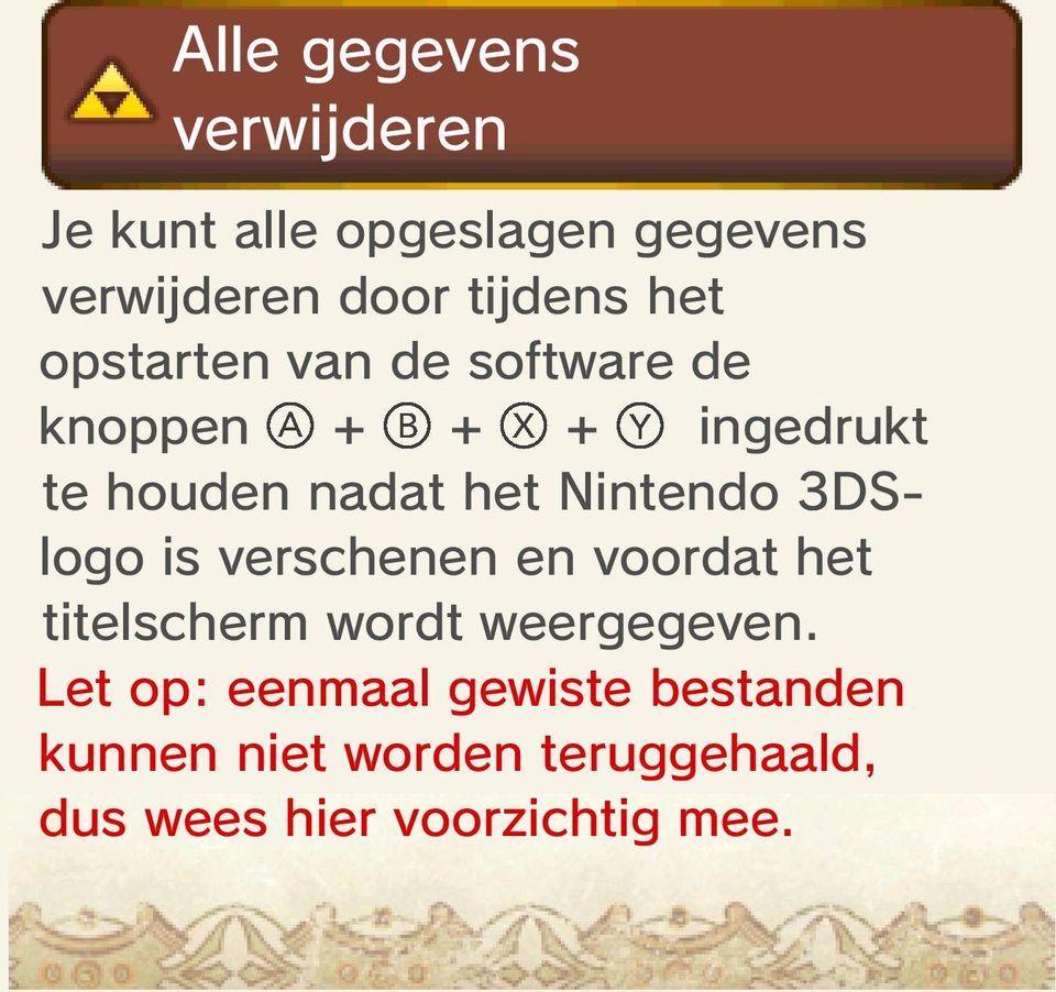Nintendo 3DSlogo is verschenen en voordat het titelscherm wordt weergegeven.