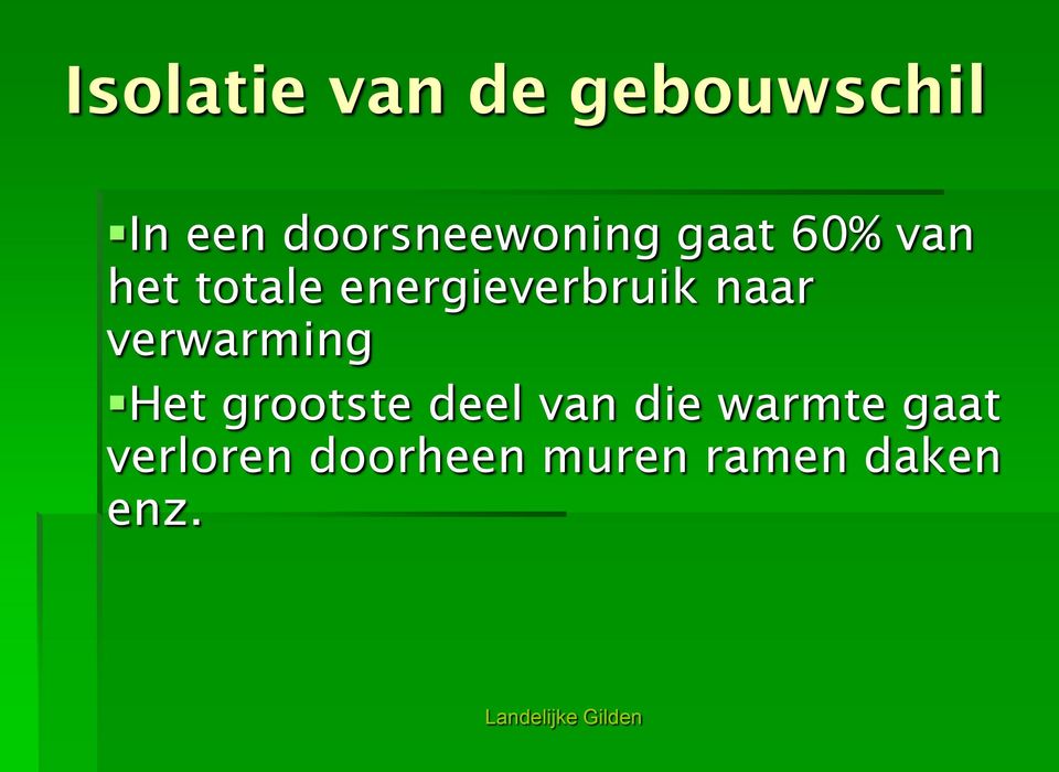 energieverbruik naar verwarming Het grootste