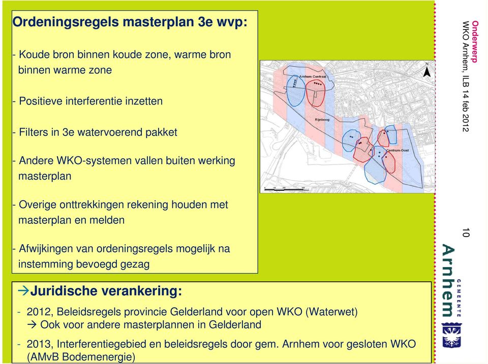 Afwijkingen van ordeningsregels mogelijk na instemming bevoegd gezag 10 Juridische verankering: - 2012, Beleidsregels provincie Gelderland voor open