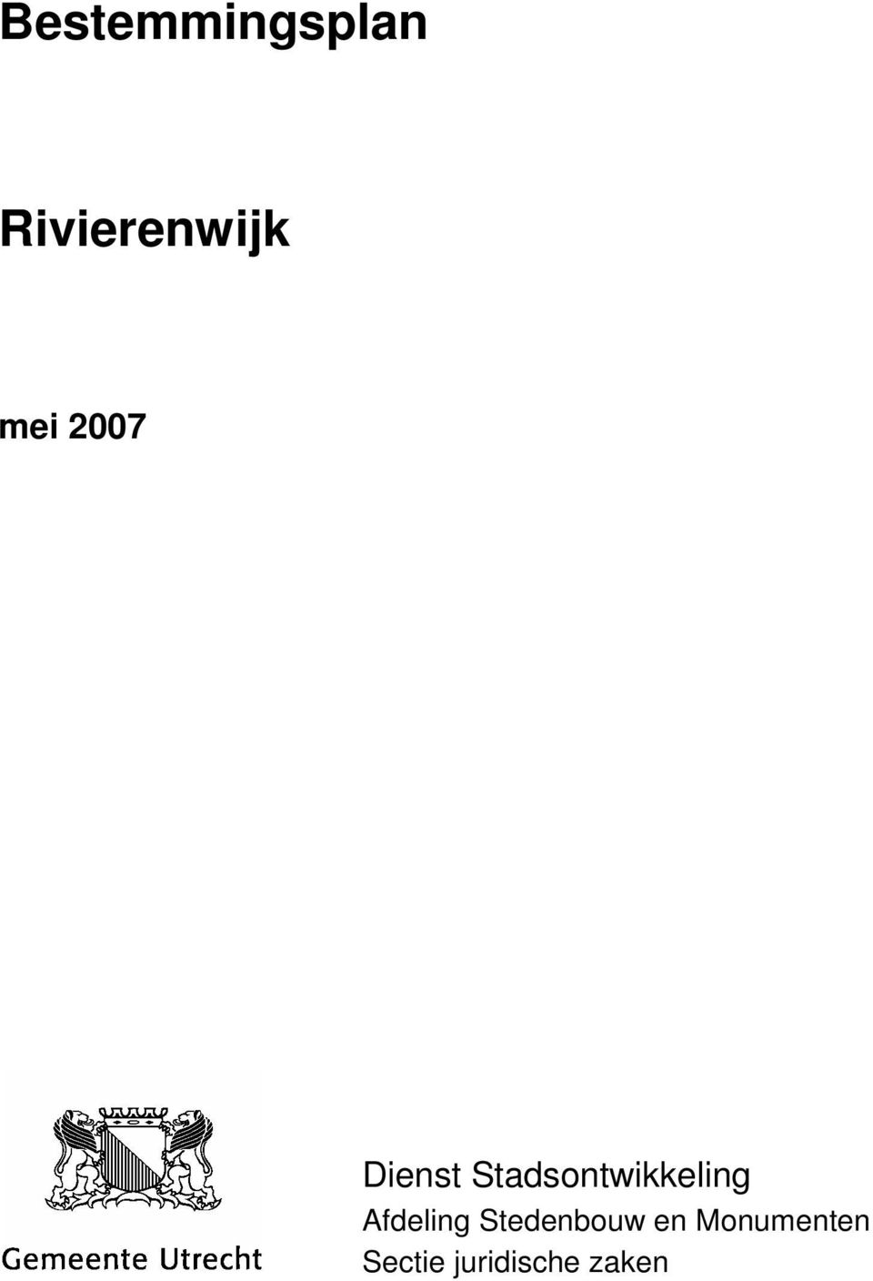 Stadsontwikkeling Afdeling