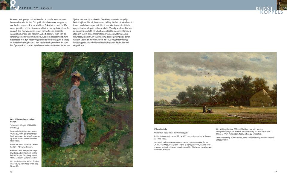 Albert Roelofs, zoon van de landschapschilder Willem Roelofs, was zo n artiestenkind.