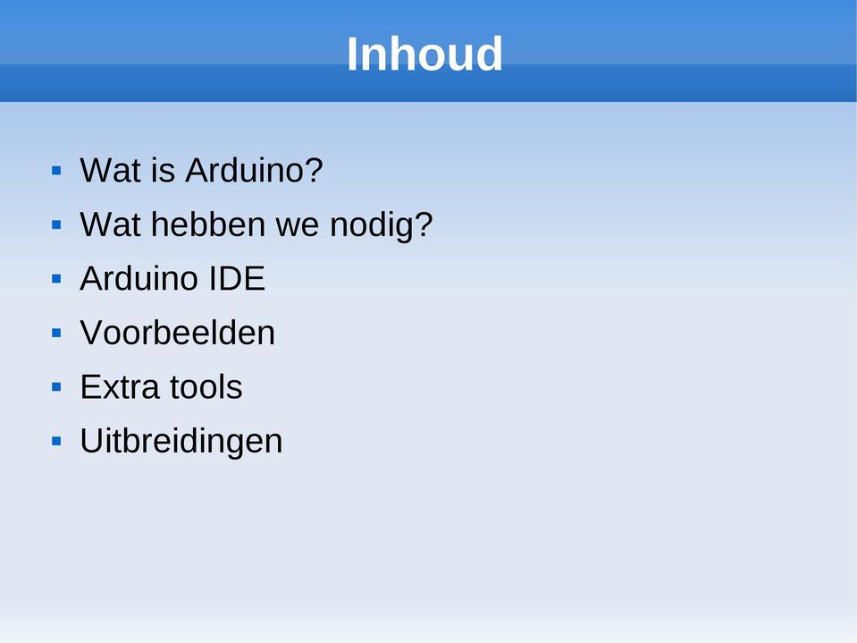 Arduino IDE Voorbeelden