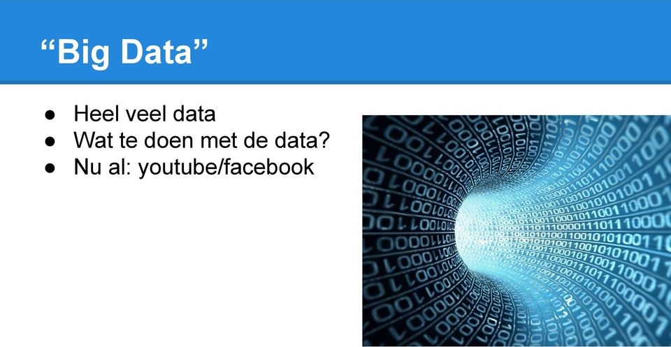 doen met de data?