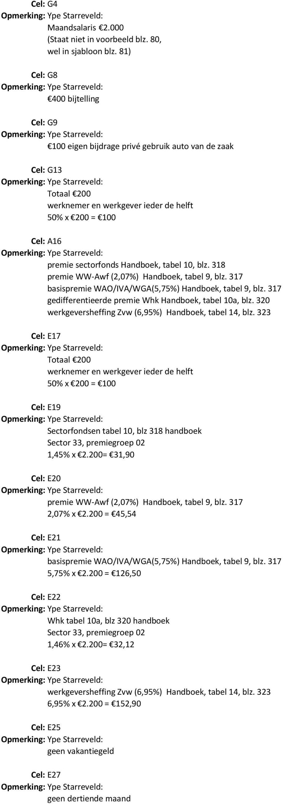 tabel 10, blz. 318 gedifferentieerde premie Whk Handboek, tabel 10a, blz. 320 werkgeversheffing Zvw (6,95%) Handboek, tabel 14, blz.