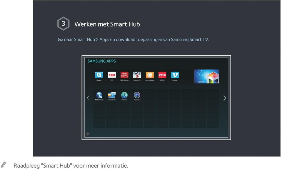 toepassingen van Samsung Smart TV.