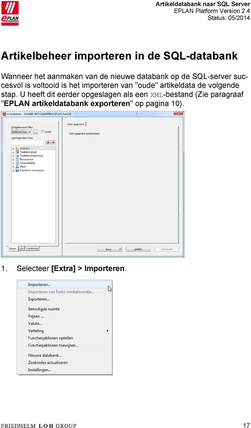 artikeldata de volgende stap.