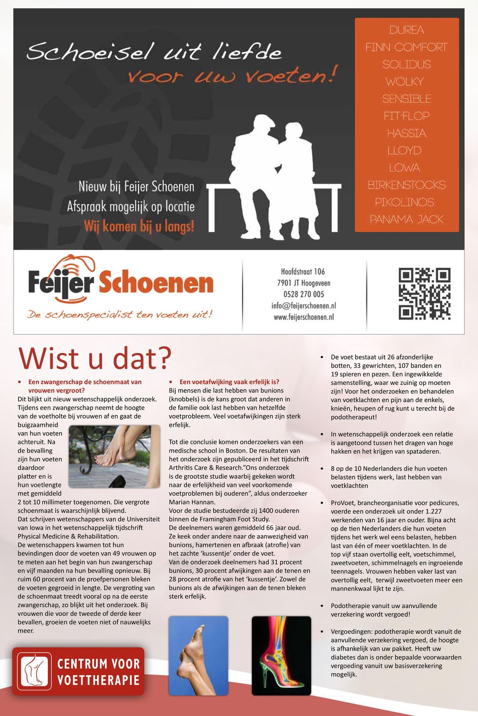 DE VOETENKRANT De voetenkrant is een uitgave van Centrum voor Voettherapie  uit Hoogeveen. - PDF Free Download