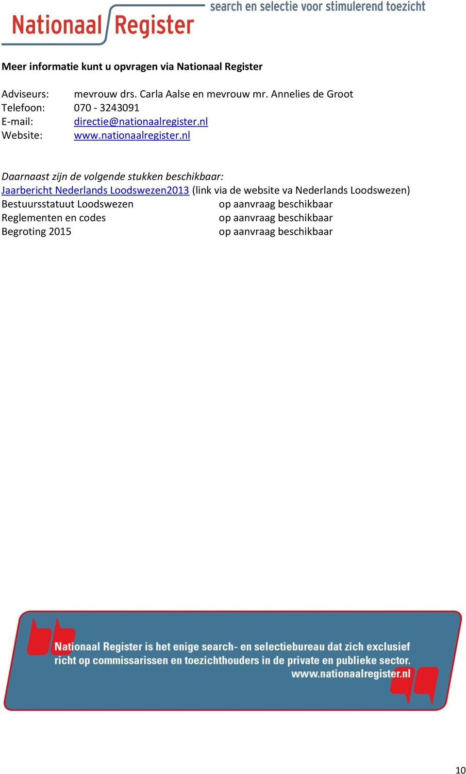 nl Website: www.nationaalregister.