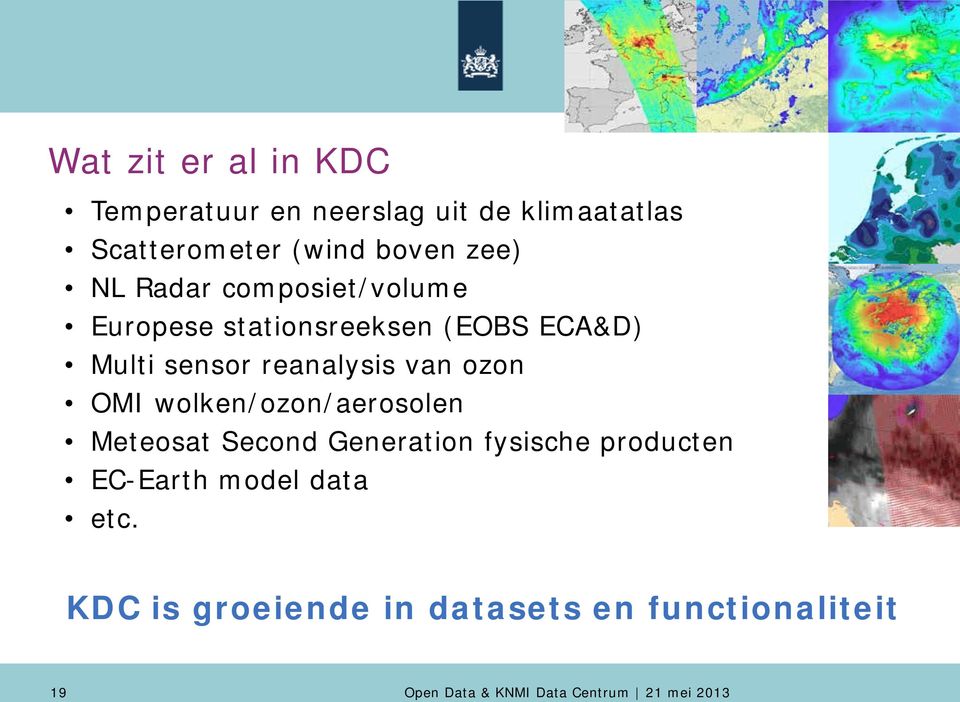 sensor reanalysis van ozon OMI wolken/ozon/aerosolen Meteosat Second Generation