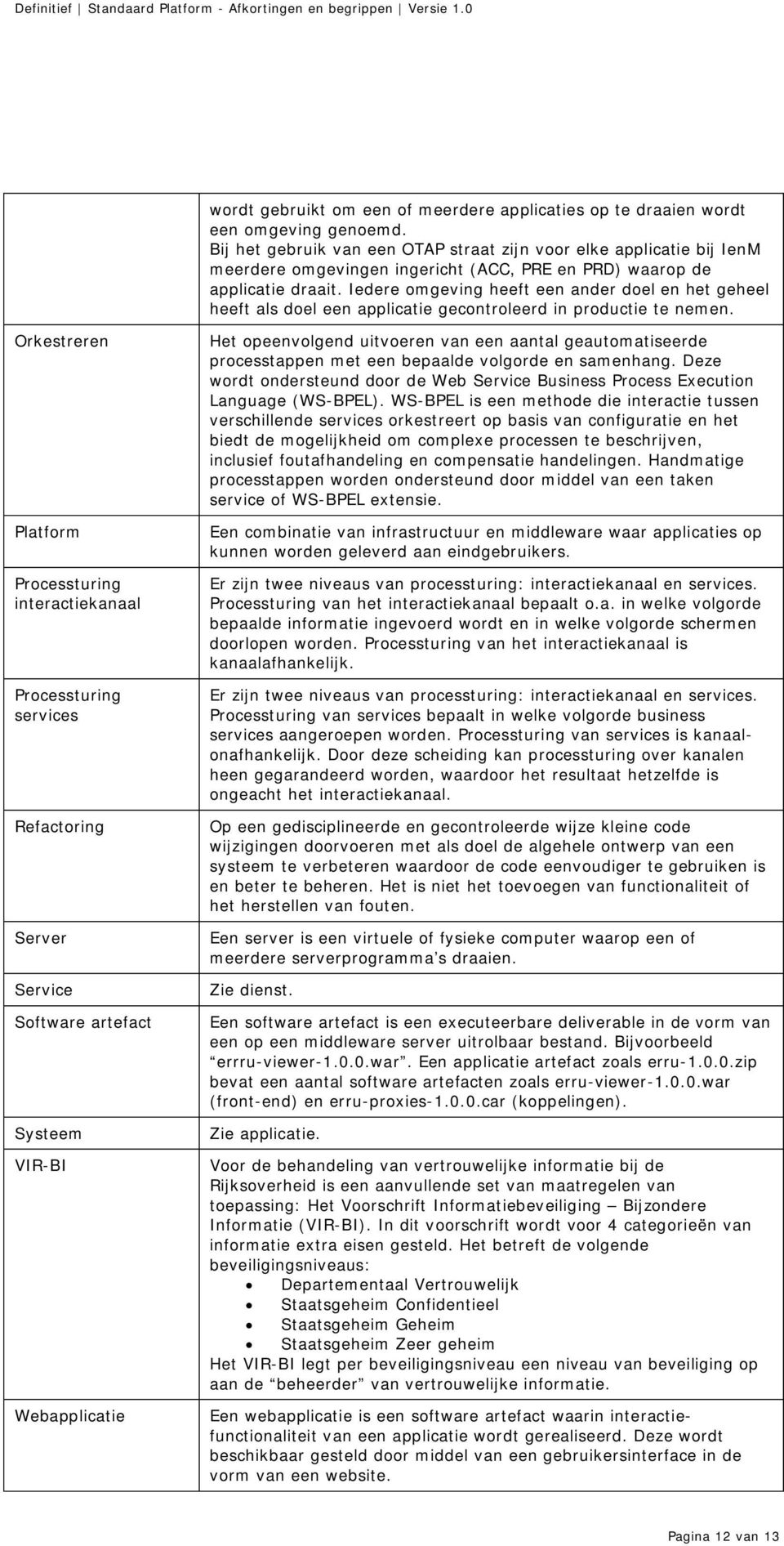 Iedere omgeving heeft een ander doel en het geheel heeft als doel een applicatie gecontroleerd in productie te nemen.