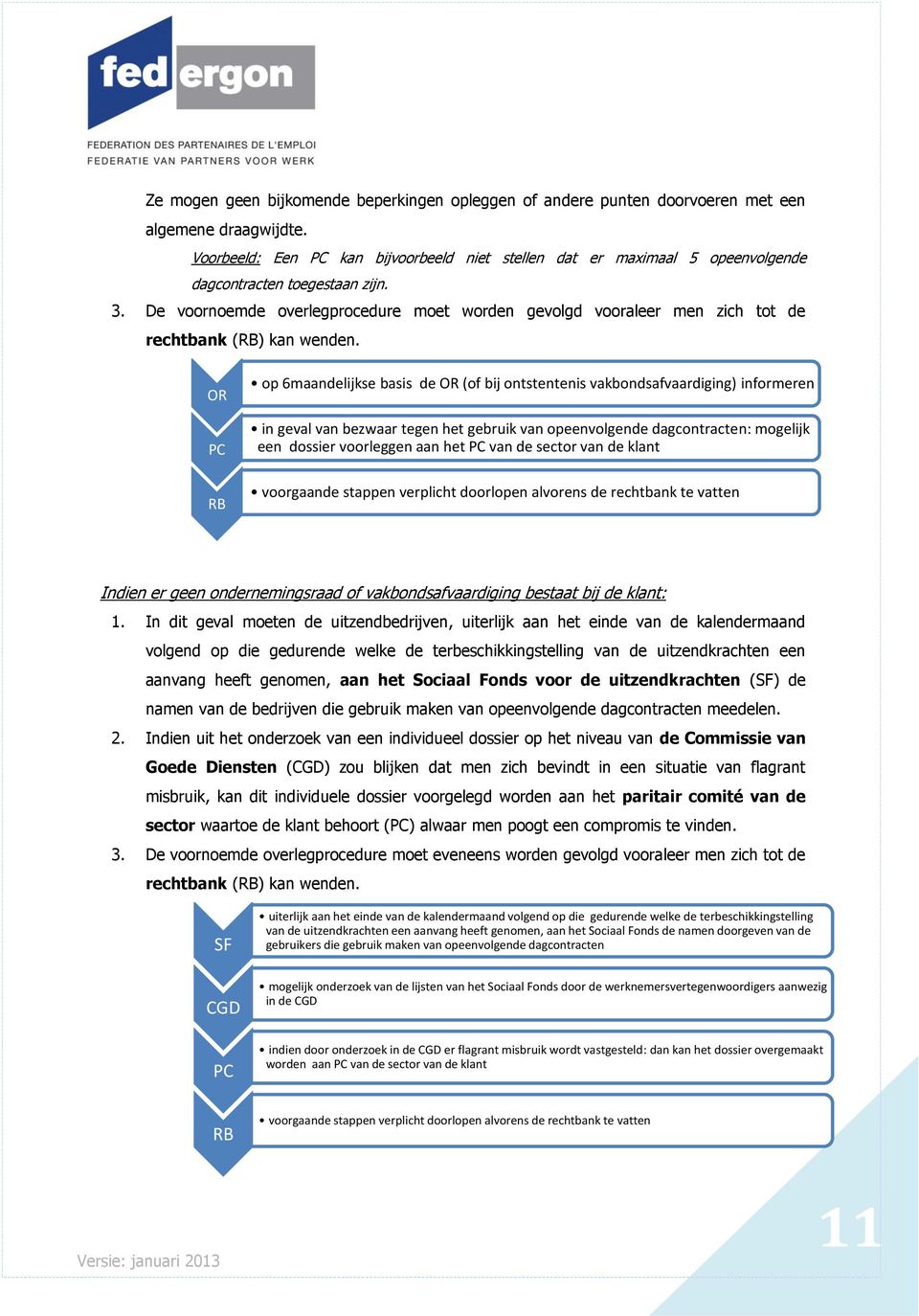 De voornoemde overlegprocedure moet worden gevolgd vooraleer men zich tot de rechtbank (RB) kan wenden.