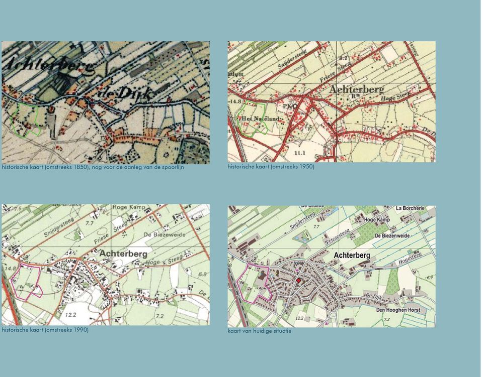 historische kaart (omstreeks 1950)