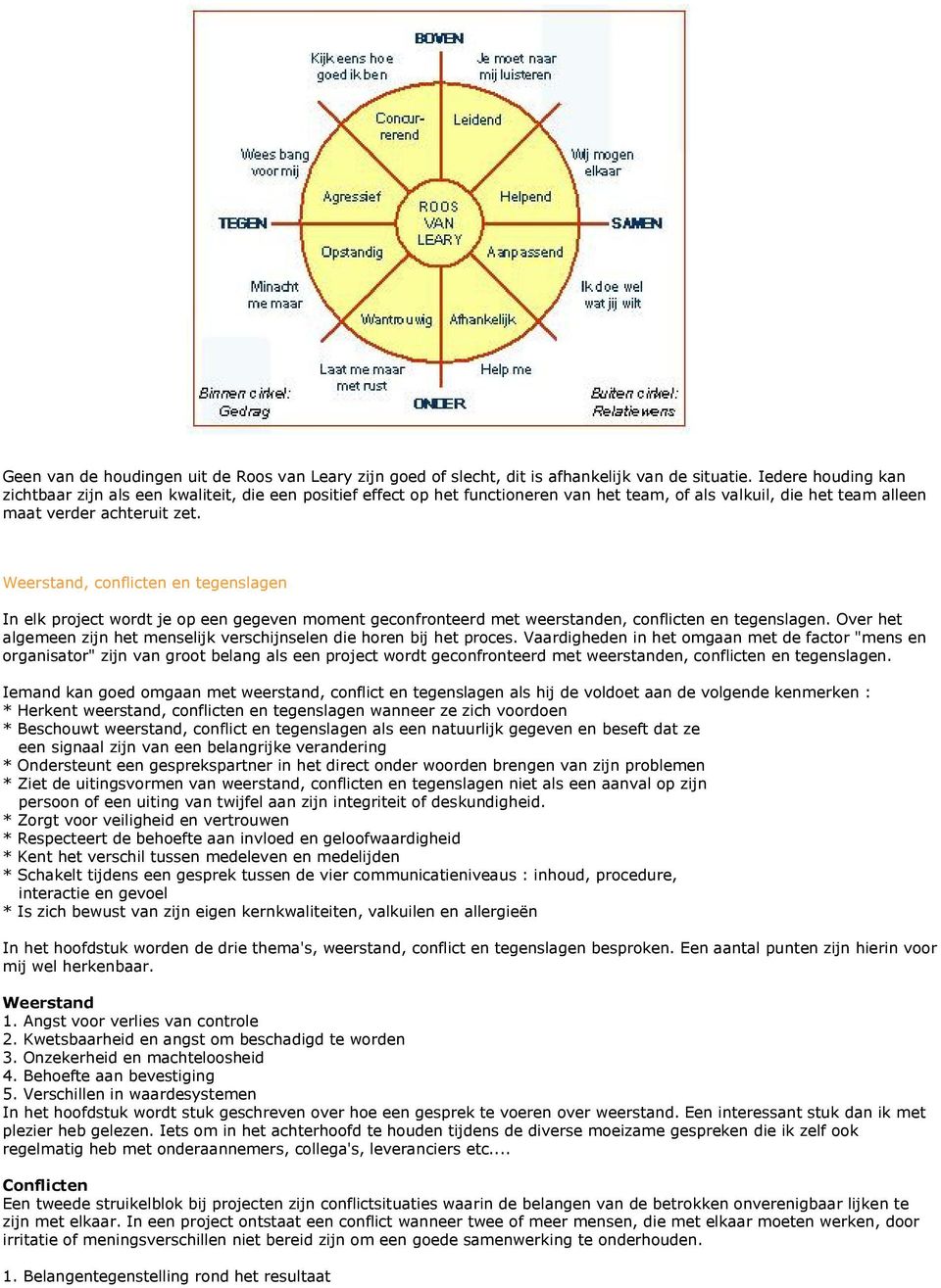 Weerstand, conflicten en tegenslagen In elk project wordt je op een gegeven moment geconfronteerd met weerstanden, conflicten en tegenslagen.