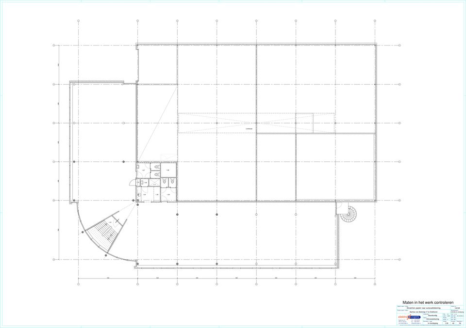 : AvdE Paraaf : Bouwdeel / -laag : Schaal : 1e Verdieping Project nr. : Versie : A Gew. dat. : Bestandsnaam : 144148-2e verdieping Xref : n.v.t. Start dat. : 04-12-2014 A Gew. dat. : Formaat : 144148 Tekening nr.