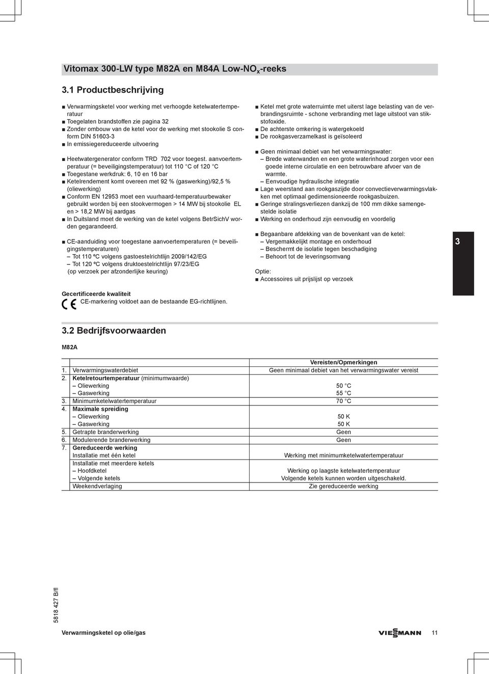 51603-3 In emissiegereduceerde uitvoering Heetwatergenerator conform TRD 702 voor toegest.