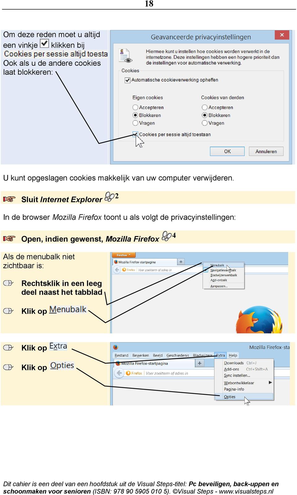 Sluit Internet Explorer 2 In de browser Mozilla Firefox toont u als volgt de