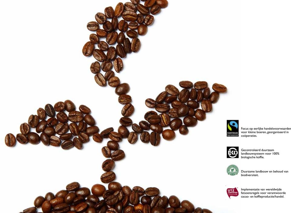 Gecontroleerd duurzaam landbouwsysteem voor 100% biologische koffie.