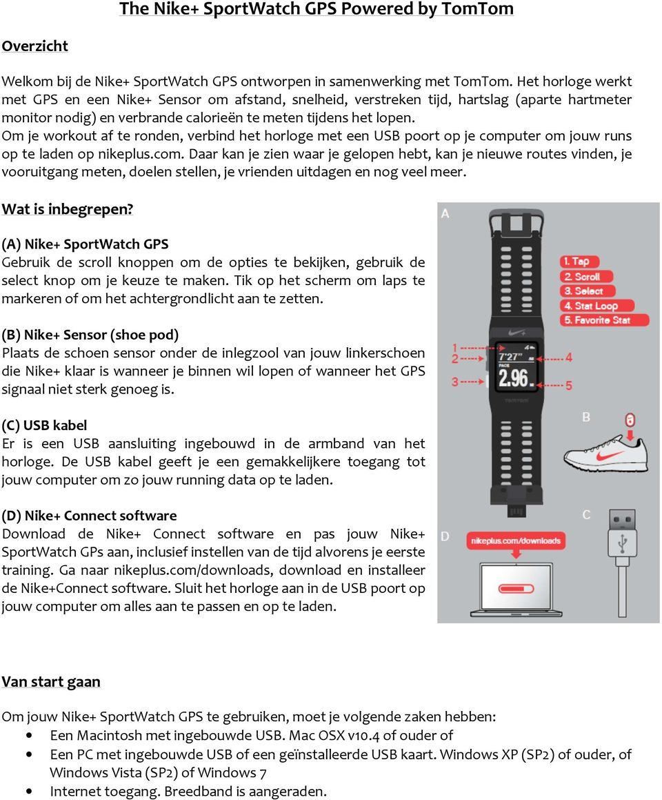 The Nike+ SportWatch GPS Powered by TomTom - PDF Gratis download