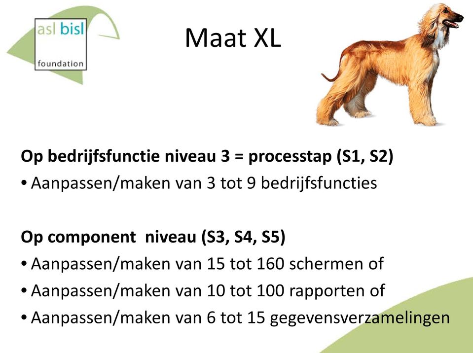 (S3, S4, S5) Aanpassen/maken van 15 tot 160 schermen of