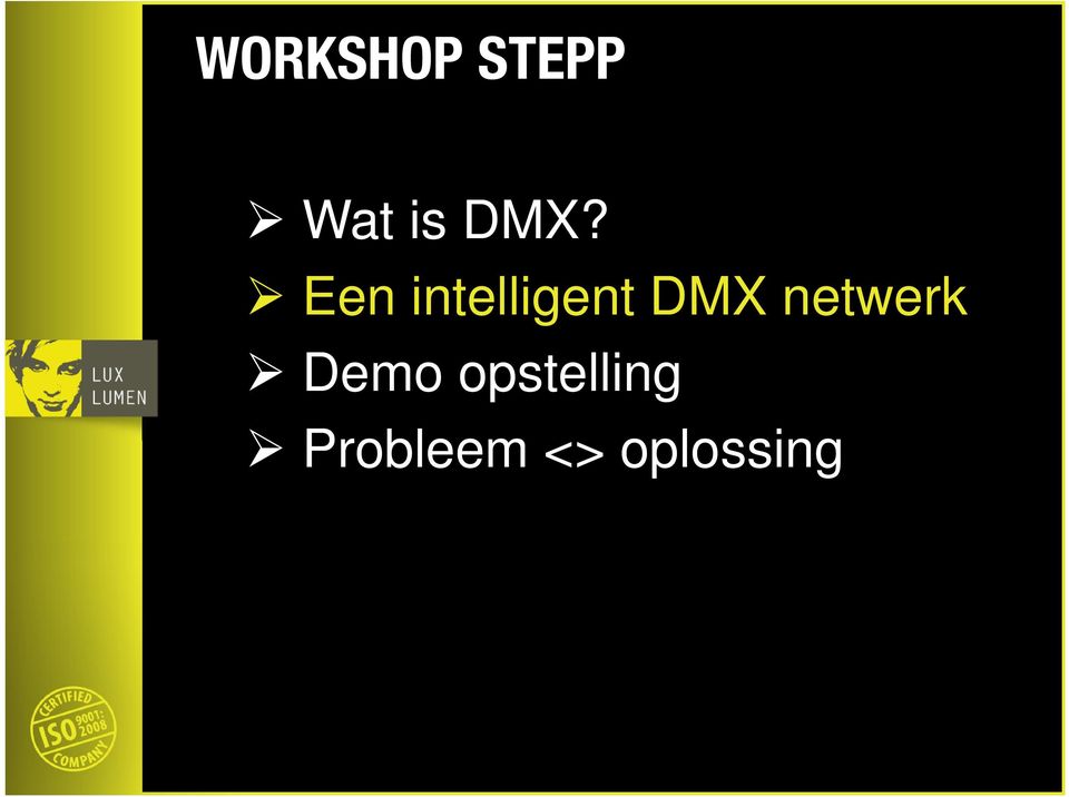 DMX netwerk Demo