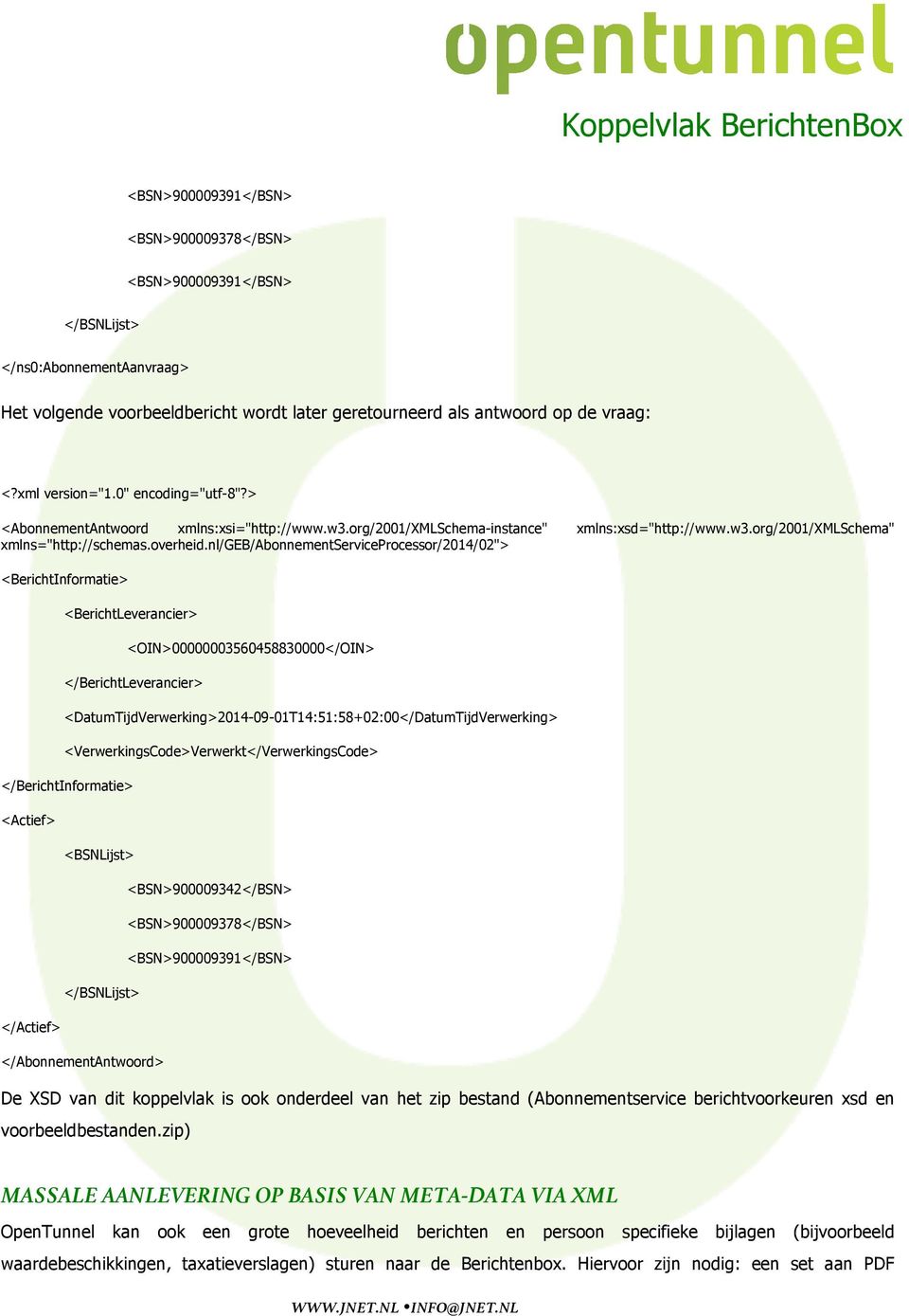 nl/geb/abonnementserviceprocessor/2014/02"> <BerichtInformatie> <BerichtLeverancier> <OIN>00000003560458830000</OIN> </BerichtLeverancier>