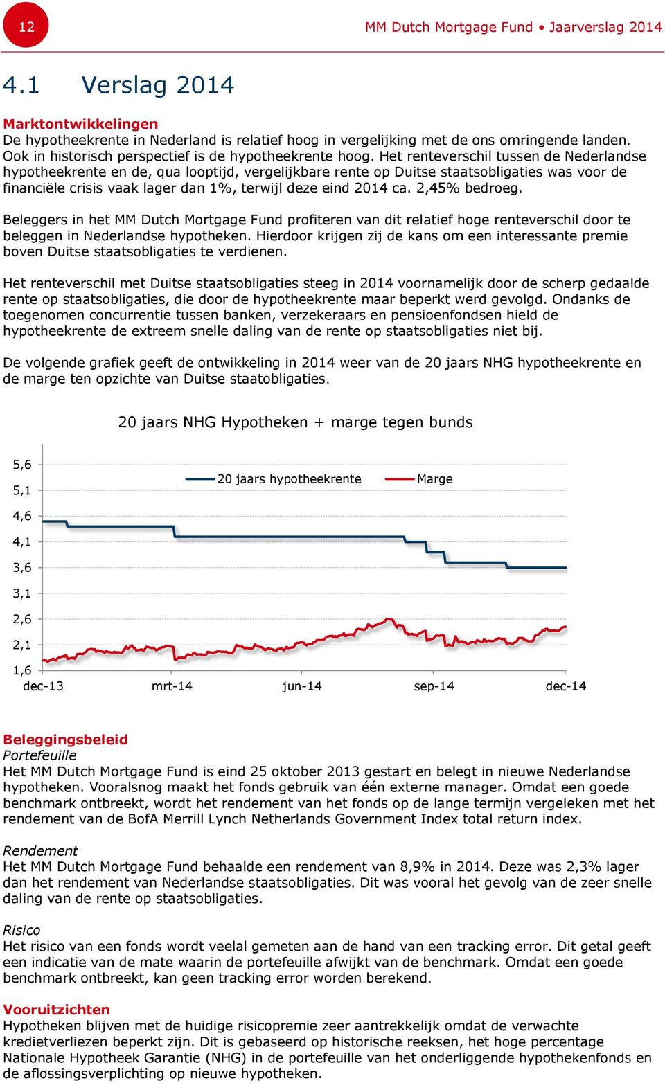 Het renteverschil tussen de Nederlandse hypotheekrente en de, qua looptijd, vergelijkbare rente op Duitse staatsobligaties was voor de financiële crisis vaak lager dan 1%, terwijl deze eind 2014 ca.