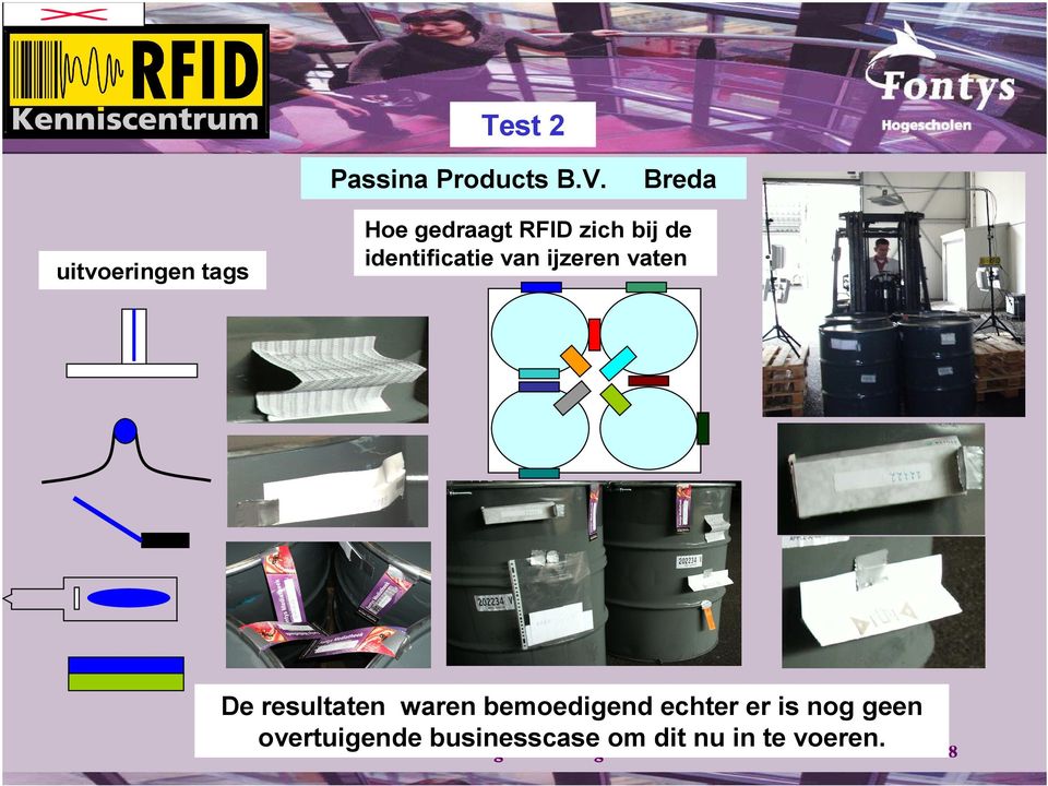 identificatie van ijzeren vaten De resultaten waren bemoedigend