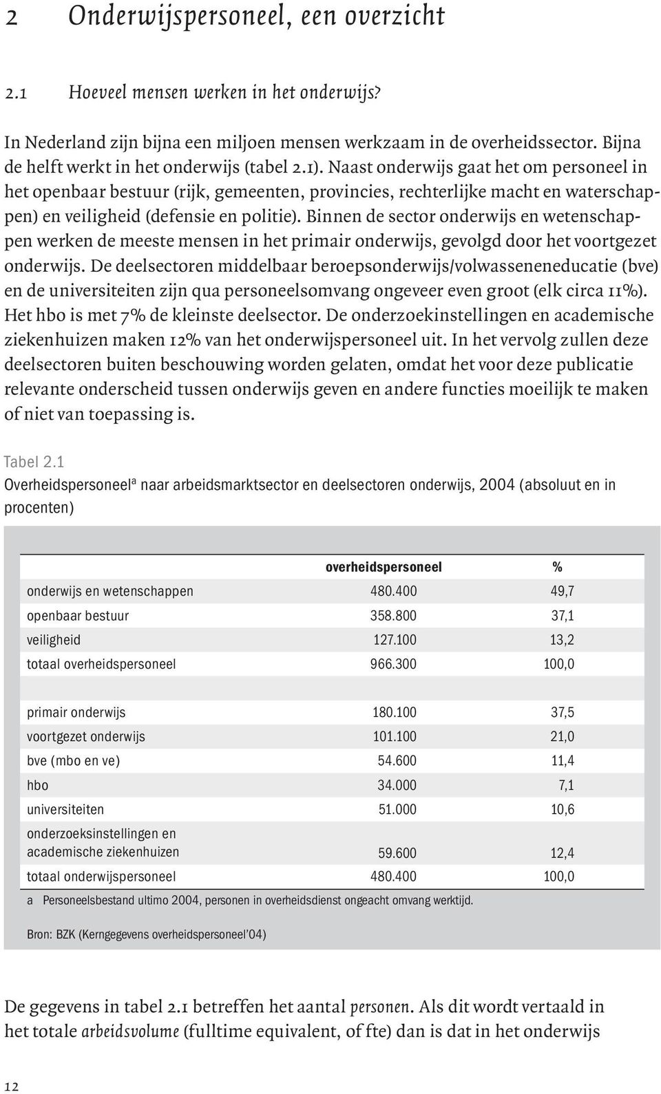 Naast onderwijs gaat het om personeel in het openbaar bestuur (rijk, gemeenten, provincies, rechterlijke macht en waterschappen) en veiligheid (defensie en politie).