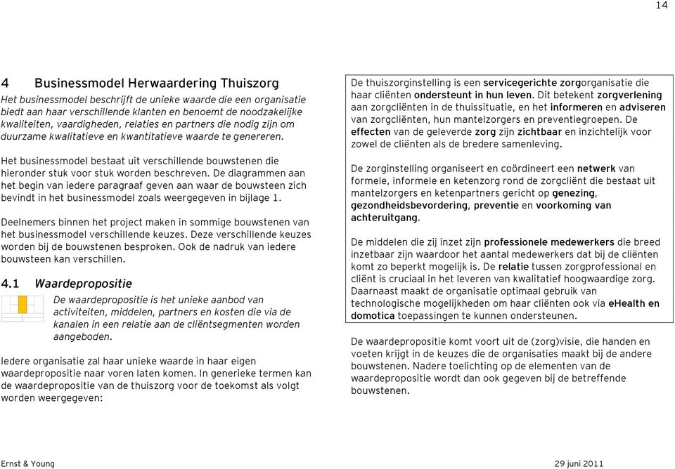 Het businessmodel bestaat uit verschillende bouwstenen die hieronder stuk voor stuk worden beschreven.