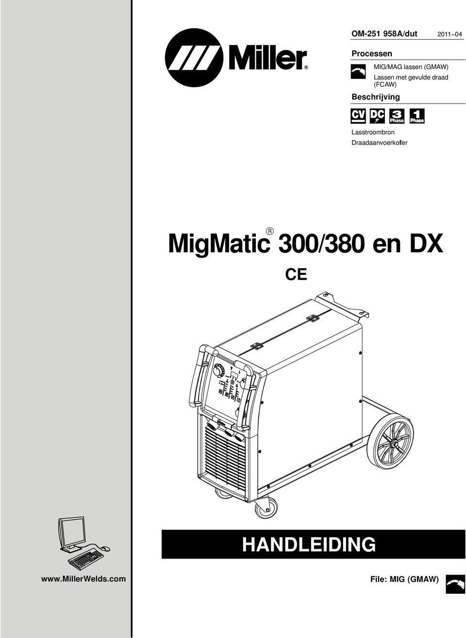 Lasstroombron Draadaanvoerkofer MigMatic 300/380 en