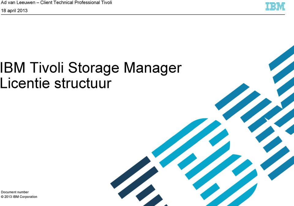 2013 IBM Tivoli Storage Manager