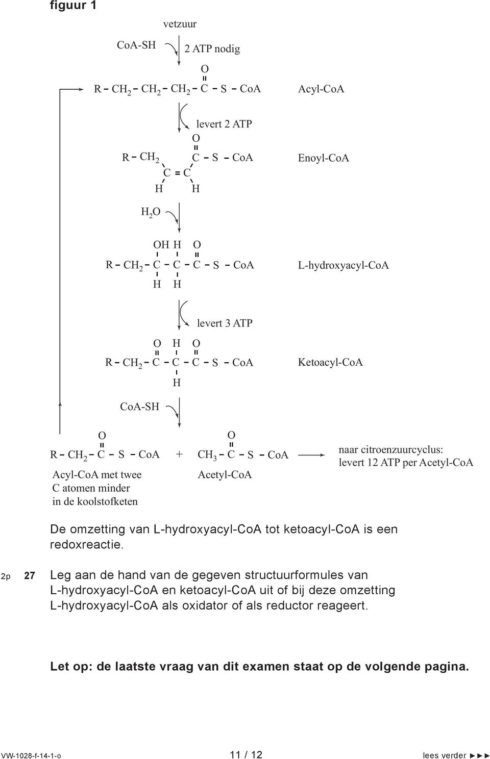 van L-hydroxyacyl-CoA tot ketoacyl-coa is een redoxreactie.