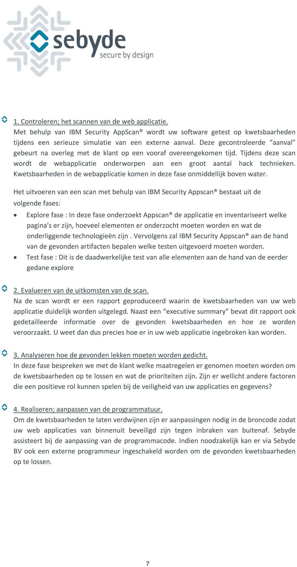 Kwetsbaarheden in de webapplicatie komen in deze fase onmiddellijk boven water.