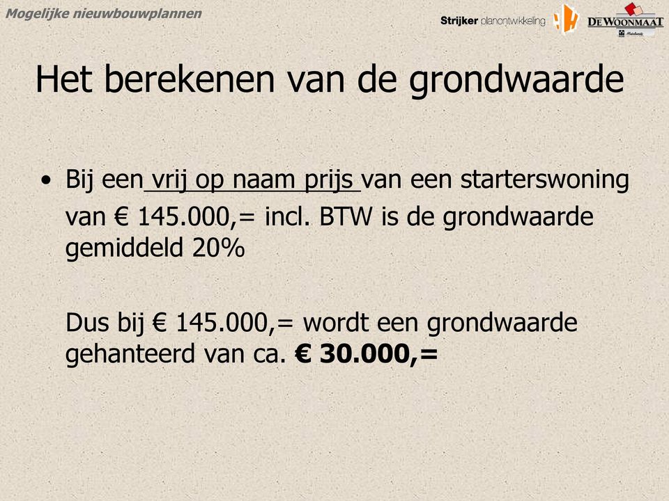 starterswoning van 145.000,= incl.