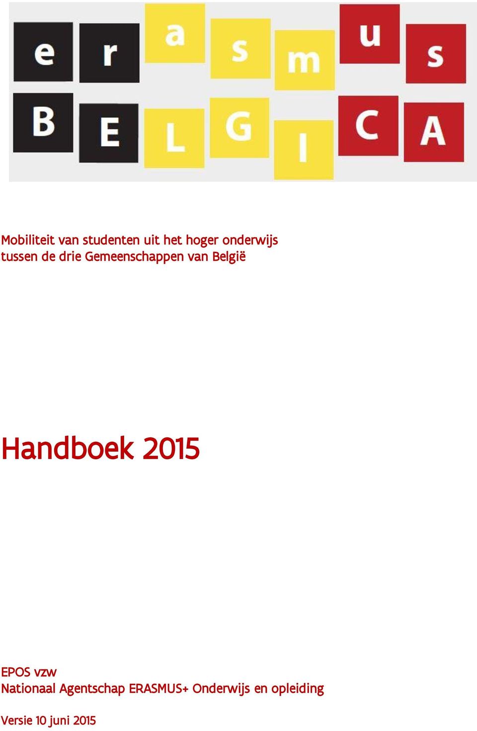 België Handboek 2015 EPOS vzw Nationaal