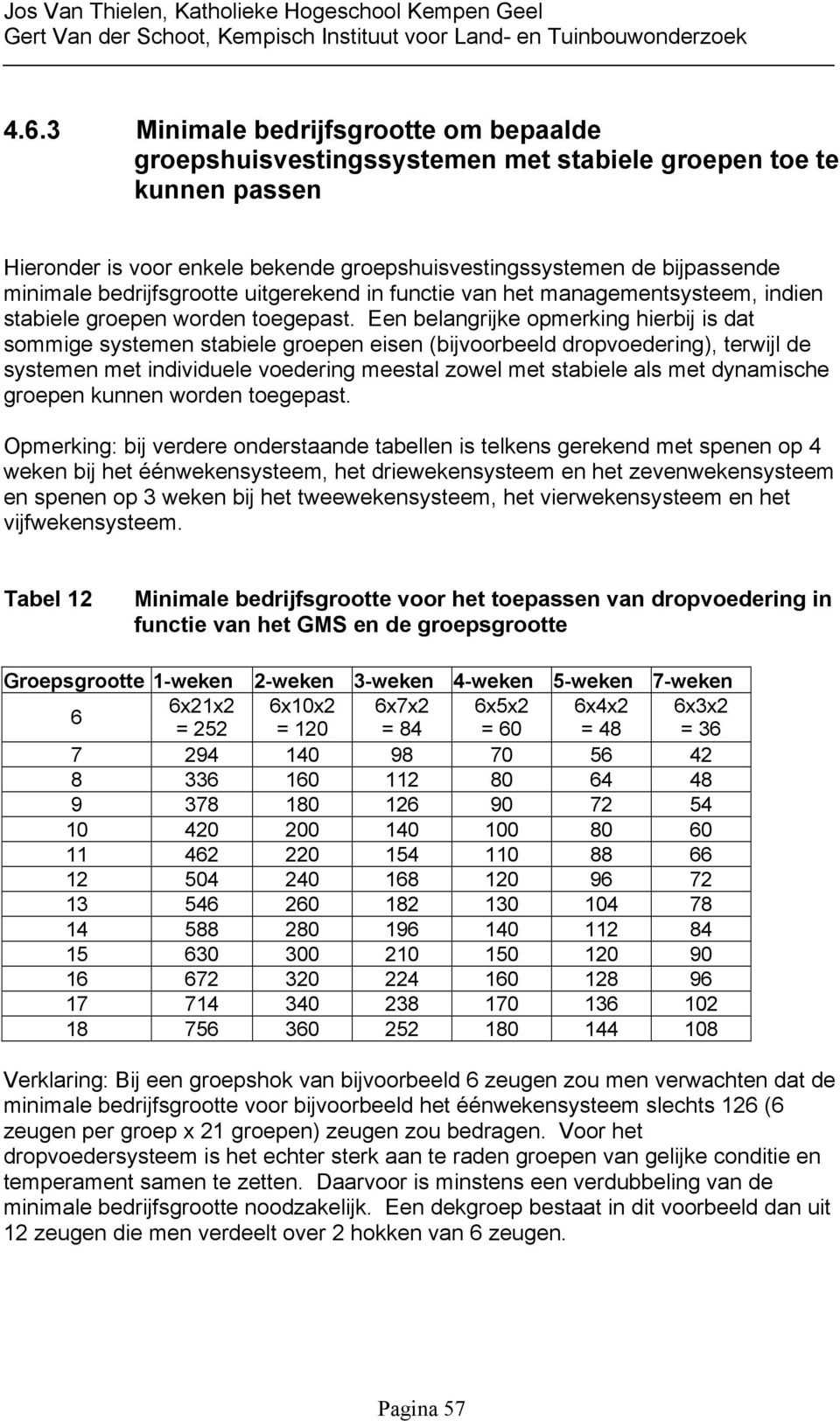 Een belangrijke opmerking hierbij is dat sommige systemen stabiele groepen eisen (bijvoorbeeld dropvoedering), terwijl de systemen met individuele voedering meestal zowel met stabiele als met