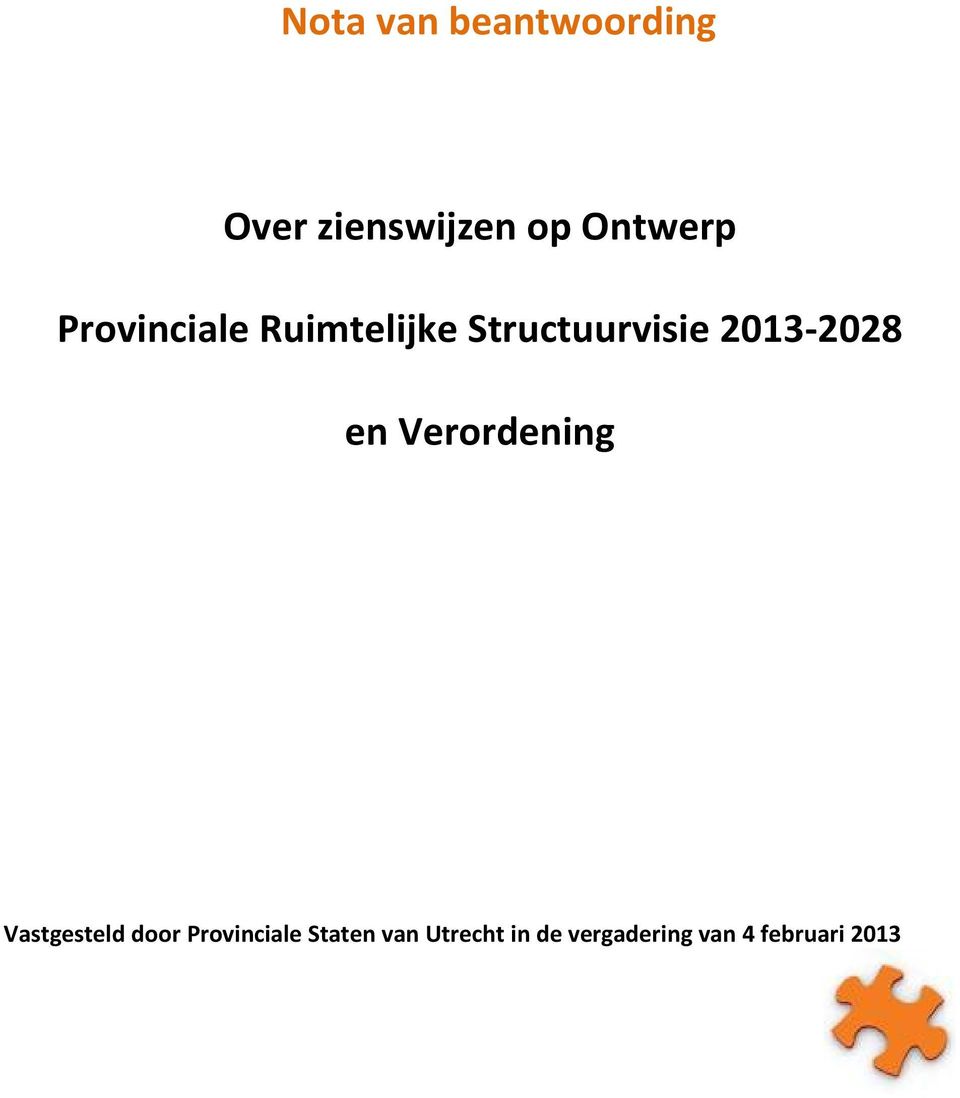 2013-2028 en Verordening Vastgesteld door