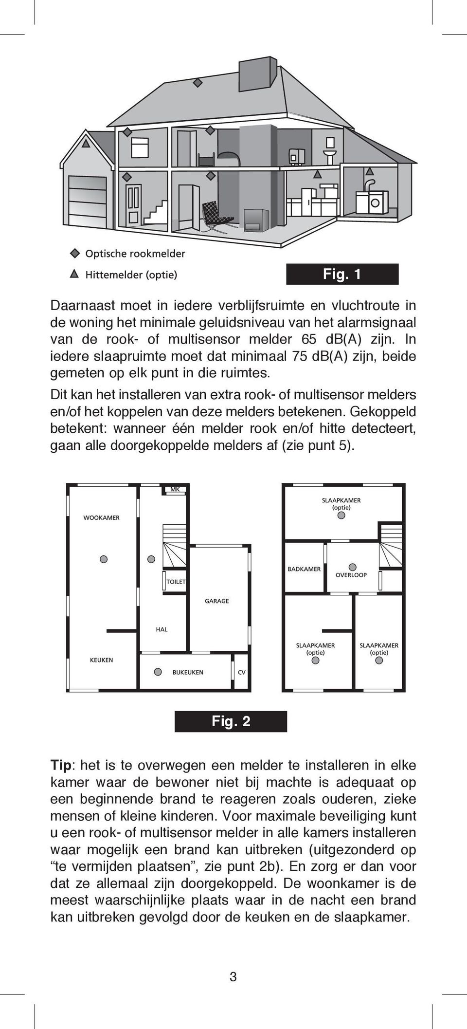 Dit kan het installeren van extra rook- of multisensor melders en/of het koppelen van deze melders betekenen.