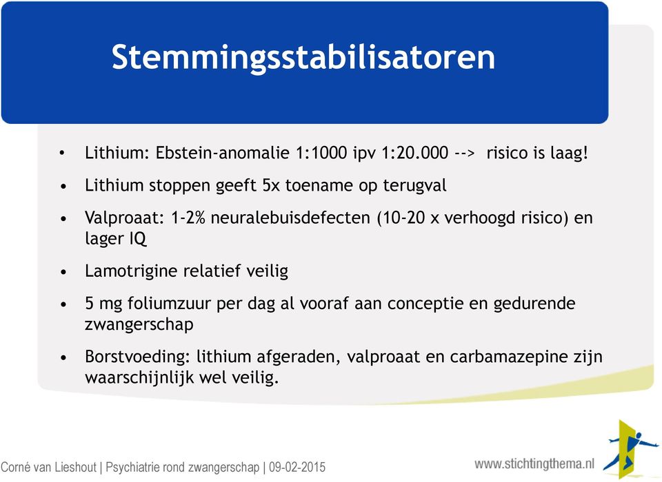 risico) en lager IQ Lamotrigine relatief veilig 5 mg foliumzuur per dag al vooraf aan conceptie en